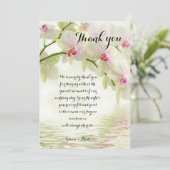 Op het moment van de bruiloft bedankkaart (Staand voorkant)