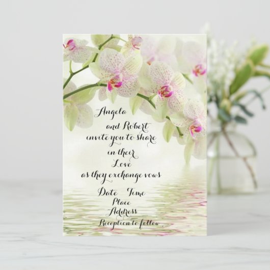 Op het moment van de huwelijksuitnodiging kaart (Staand voorkant)