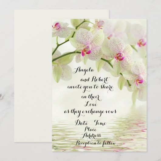 Op het moment van de huwelijksuitnodiging kaart (Voorkant / Achterkant)