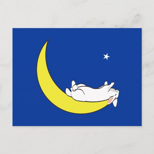 OP HET MOON BRIEFKAART (Voorkant)
