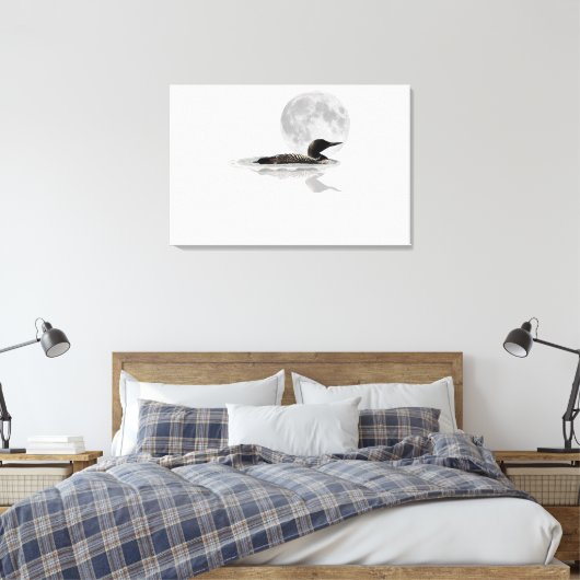 Op het moonlight canvas afdruk (Insitu (Slaapkamer))