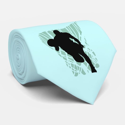 Op het net van Basketball Tshirts en cadeaus Stropdas (Opgerold)