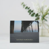 Op het niveau van de Zee - Oak Island, NC Briefkaart (Staand voorkant)