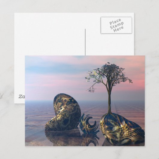 Op het oneindige 3D fractale vlak Briefkaart (Voorkant / Achterkant)