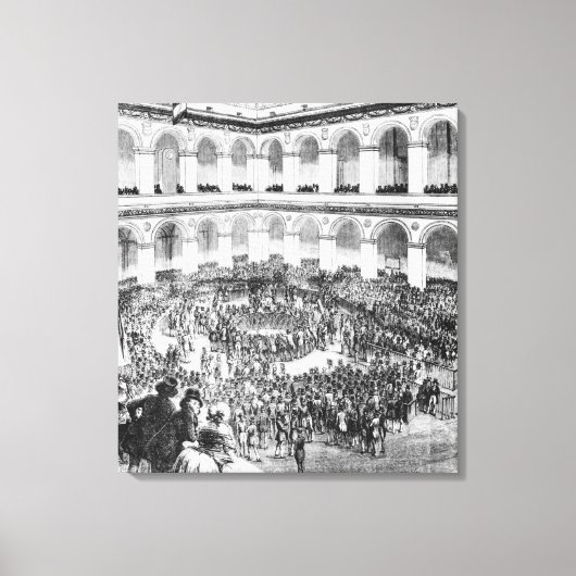 Op het Parijse bcours, 1846 Canvas Afdruk (Voorkant)