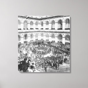 Op het Parijse bcours, 1846 Canvas Afdruk