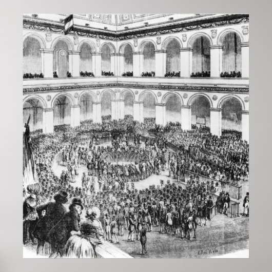 Op het Parijse bcours, 1846 Poster (Voorkant)