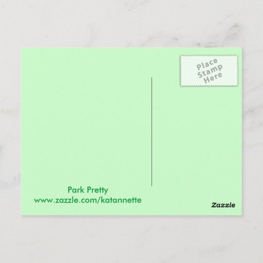 OP HET PARK BRIEFKAART (Achterkant)