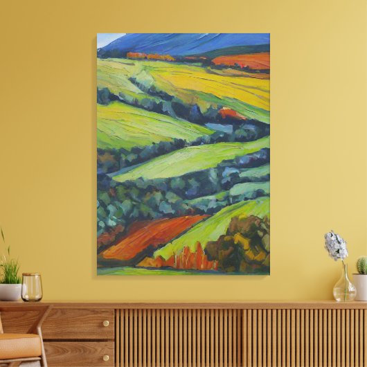 Op het platteland canvas afdruk (Insitu (Woonkamer))