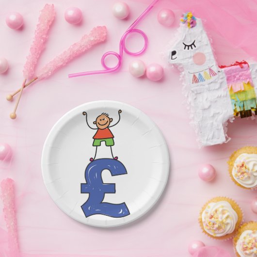 Op het pond staan papieren bordje (Feest)