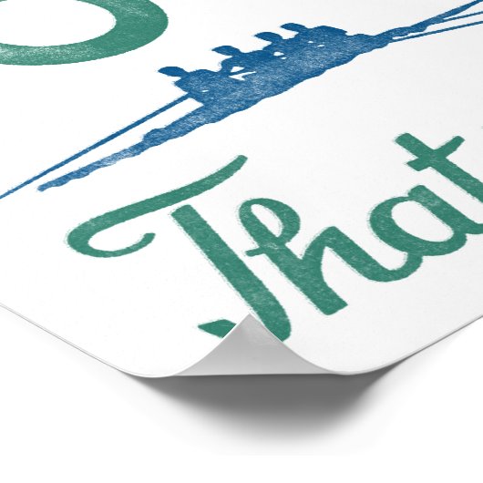 Op het Poster Row Sculling Art Print (Hoek)