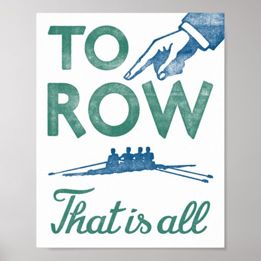 Op het Poster Row Sculling  Art Print (Voorkant)