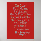 Op het protestbord van onze Founding Fathers Poster (Voorkant)