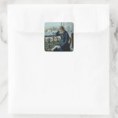 Op het raam, 1881 vierkante sticker (Tas)