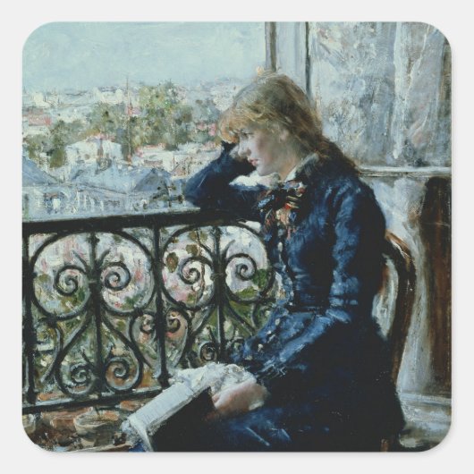 Op het raam, 1881 vierkante sticker (Voorkant)