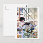 Op het raam in de winter, Jessie Willcox Smith Briefkaart (Voorkant / Achterkant)