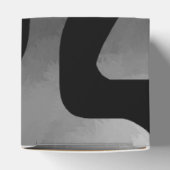 Op het Raster: Abstract Grijs, Zwart & Wit Bedankdoosjes (Bovenkant)