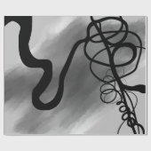 Op het Raster: Abstract Grijs, Zwart & Wit Cadeaupapier (Vlak)