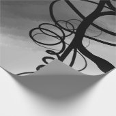 Op het Raster: Abstract Grijs, Zwart & Wit Cadeaupapier (Hoek)