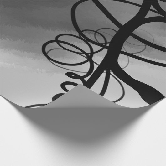 Op het Raster: Abstract Grijs, Zwart & Wit Cadeaupapier (Hoek)