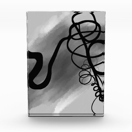 Op het Raster: Abstract Grijs, Zwart & Wit Fotoblokken (Voorkant)