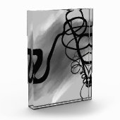 Op het Raster: Abstract Grijs, Zwart & Wit Fotoblokken (Links)