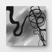 Op het Raster: Abstract Grijs, Zwart & Wit Fotoplaat (Voorkant)