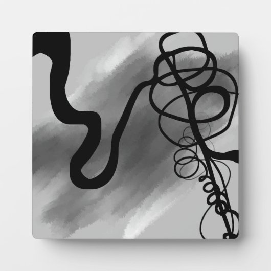 Op het Raster: Abstract Grijs, Zwart & Wit Fotoplaat (Voorkant)