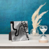 Op het Raster: Abstract Grijs, Zwart & Wit Fotoplaat (Insitu)