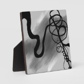 Op het Raster: Abstract Grijs, Zwart & Wit Fotoplaat (Voorkant)