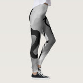 Op het Raster: Abstract Grijs, Zwart & Wit Leggings (Rechts)