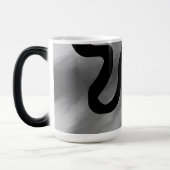 Op het Raster: Abstract Grijs, Zwart & Wit Magische Mok (Links)