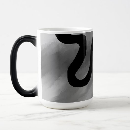 Op het Raster: Abstract Grijs, Zwart & Wit Magische Mok (Links)