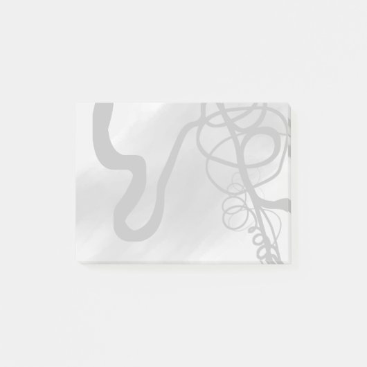 Op het Raster: Abstract Grijs, Zwart & Wit Post-it® Notes (Voorkant)