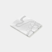 Op het Raster: Abstract Grijs, Zwart & Wit Post-it® Notes (Schuin)