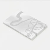 Op het Raster: Abstract Grijs, Zwart & Wit Post-it® Notes (Schuin)