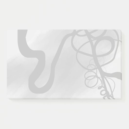 Op het Raster: Abstract Grijs, Zwart & Wit Post-it® Notes (Voorkant)