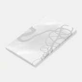 Op het Raster: Abstract Grijs, Zwart & Wit Post-it® Notes (Schuin)