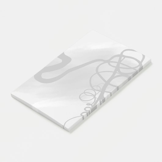 Op het Raster: Abstract Grijs, Zwart & Wit Post-it® Notes (Schuin)