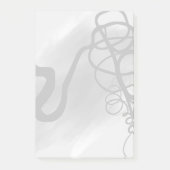 Op het Raster: Abstract Grijs, Zwart & Wit Post-it® Notes (Voorkant)