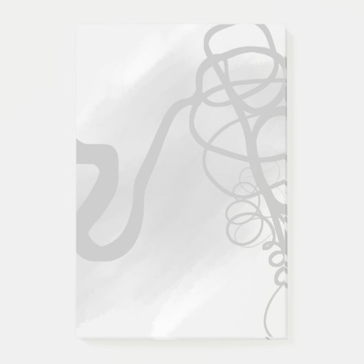 Op het Raster: Abstract Grijs, Zwart & Wit Post-it® Notes (Voorkant)