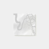 Op het Raster: Abstract Grijs, Zwart & Wit Post-it® Notes (Voorkant)