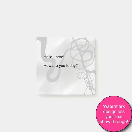 Op het Raster: Abstract Grijs, Zwart & Wit Post-it® Notes