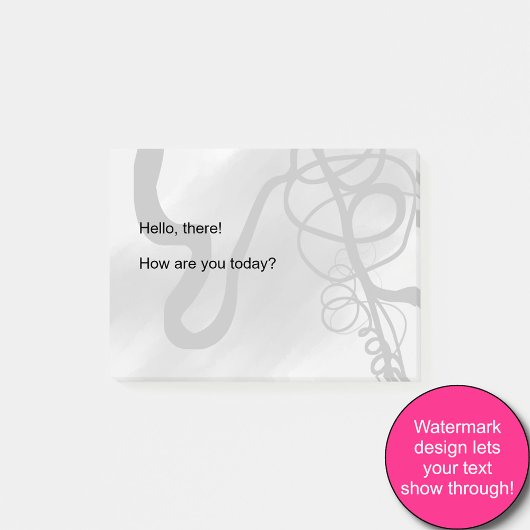 Op het Raster: Abstract Grijs, Zwart & Wit Post-it® Notes