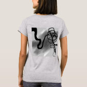 Op het Raster: Abstract Grijs, Zwart & Wit T-shirt (Achterkant)