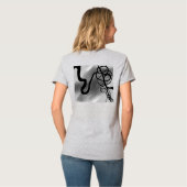 Op het Raster: Abstract Grijs, Zwart & Wit T-shirt (Achterkant volledig)