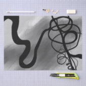 Op het Raster: Abstract Grijs, Zwart & Wit Tissuepapier (Craft)