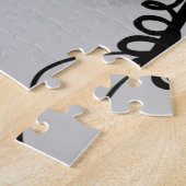 Op het raster: Abstract zwart en grijs Legpuzzel (Zijkant)
