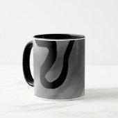 Op het raster: Abstract zwart en grijs Mok (Voorkant links)