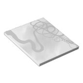 Op het raster: Abstract zwart en grijs Notitieblok (Schuin)